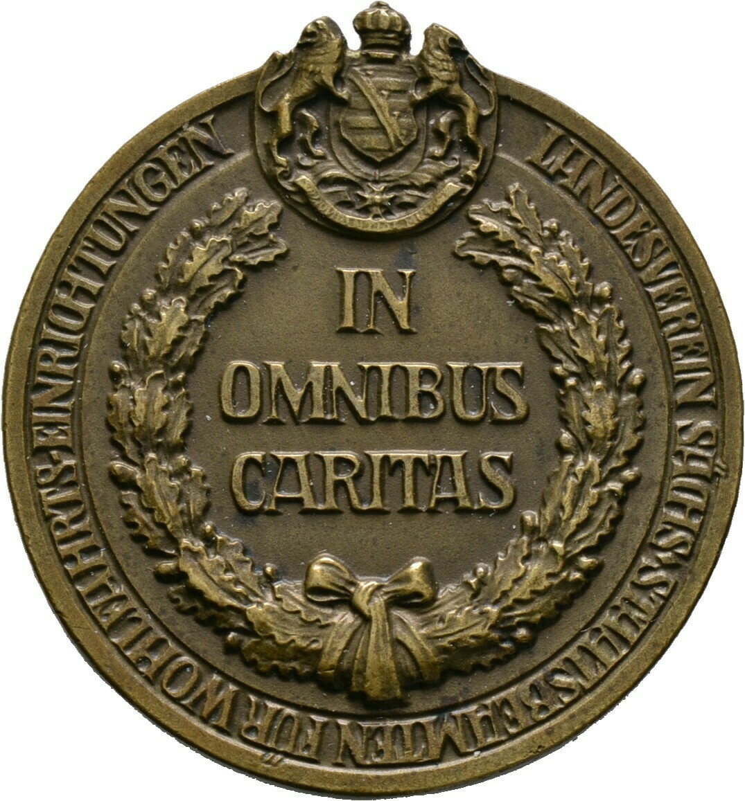 Tragbare, bronzene Prämienmedaille o.J. (um 1900), Albert, Sachsen-Albertinische Linie