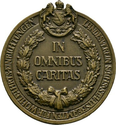 Tragbare, bronzene Prämienmedaille o.J. (um 1900), Albert, Sachsen-Albertinische Linie