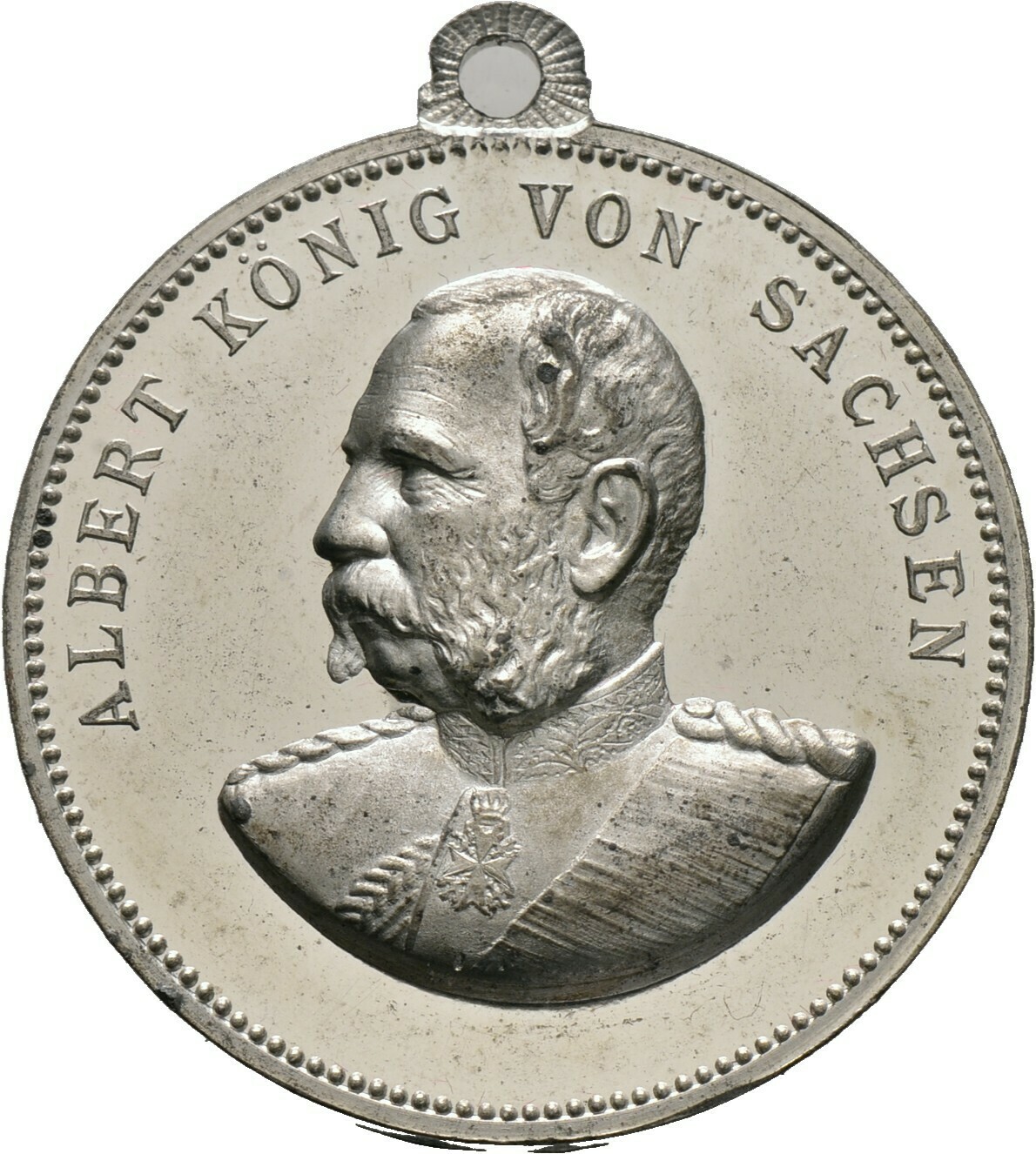 Tragbare Zinnmedaille 1902, Albert, Sachsen-Albertinische Linie
