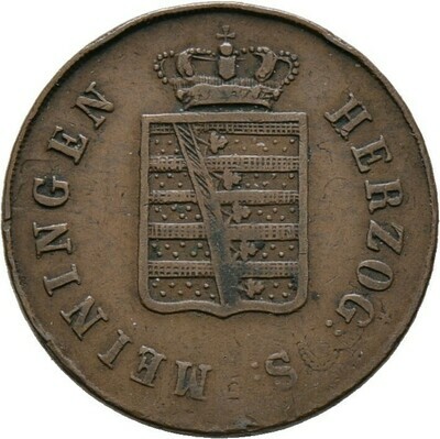 Cu-Kreuzer 1834, Bernhard Erich Freund, ​Sachsen-Meiningen