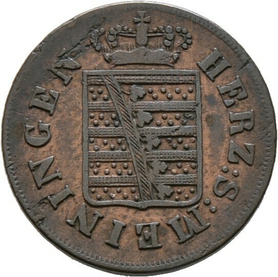 Cu-1/2 Kreuzer 1831, Bernhard Erich Freund, Sachsen-Meiningen