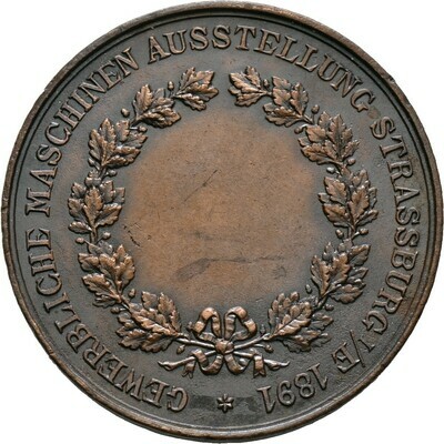 Bronzene Prämienmedaille 1891, Straßburg, Stadt