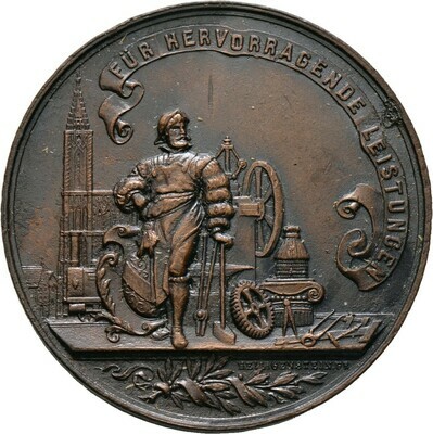 Bronzene Prämienmedaille 1891, Straßburg, Stadt