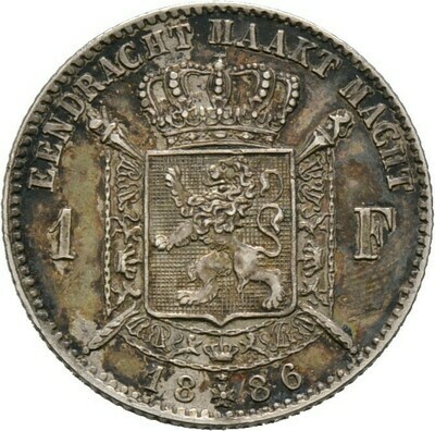 Franc 1886, Leopold II., Belgien, Königreich