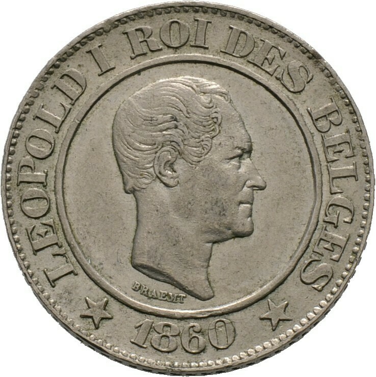 20 Centimes 1860, Leopold I., Belgien, Königreich