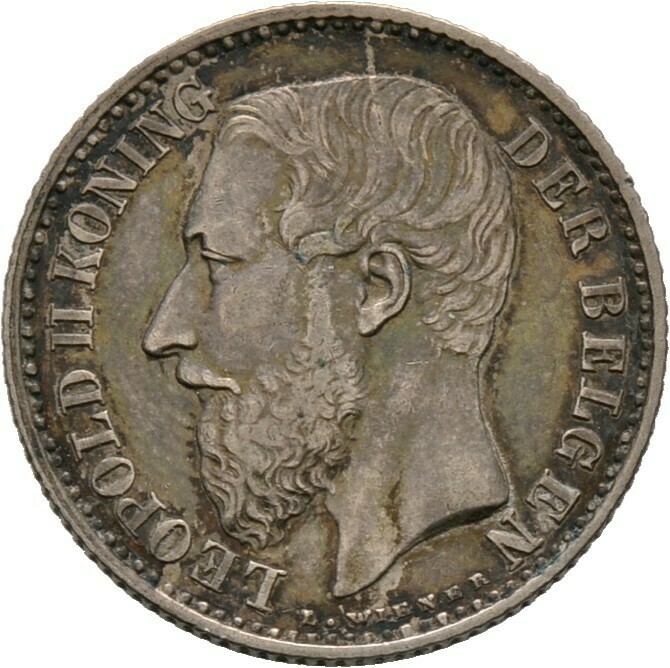 Franc 1886, Leopold II., Belgien, Königreich