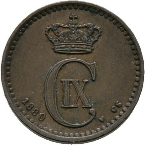 Cu-1 Öre 1880, Christian IX., Dänemark​