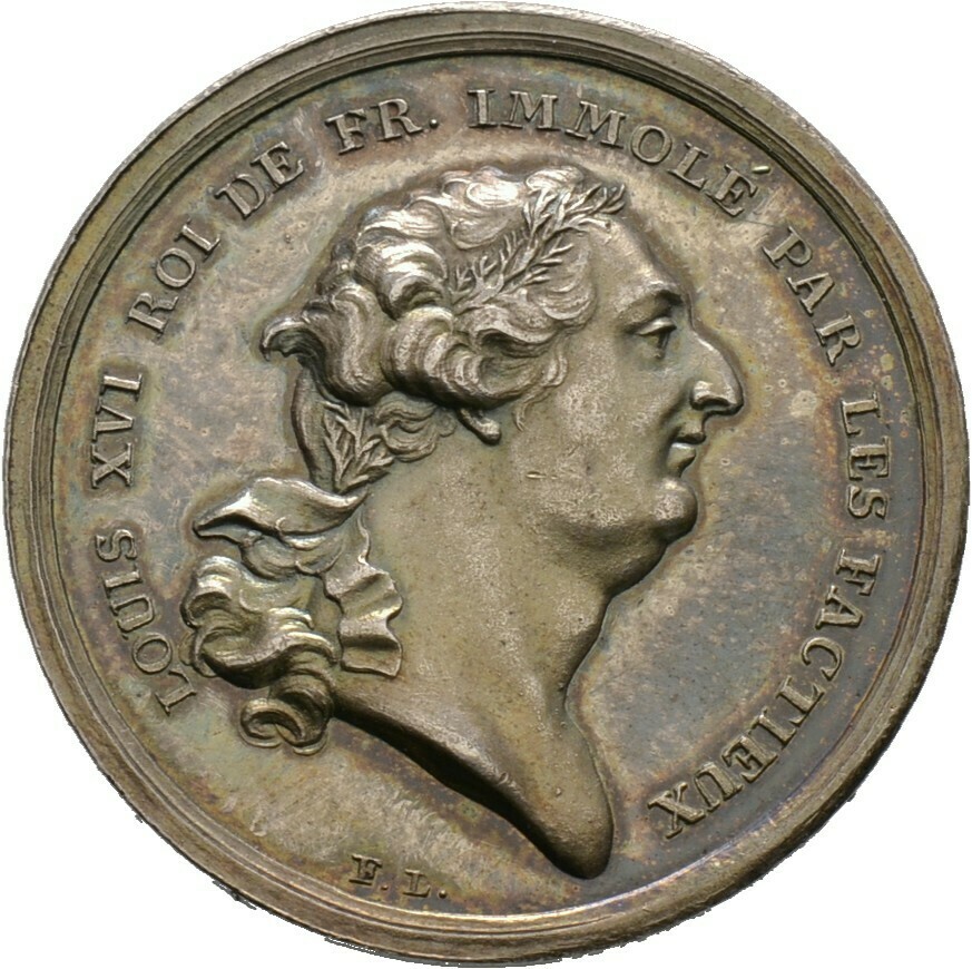 Silbermedaille 1793 von F.W. Loos, Louis XVI., Frankreich