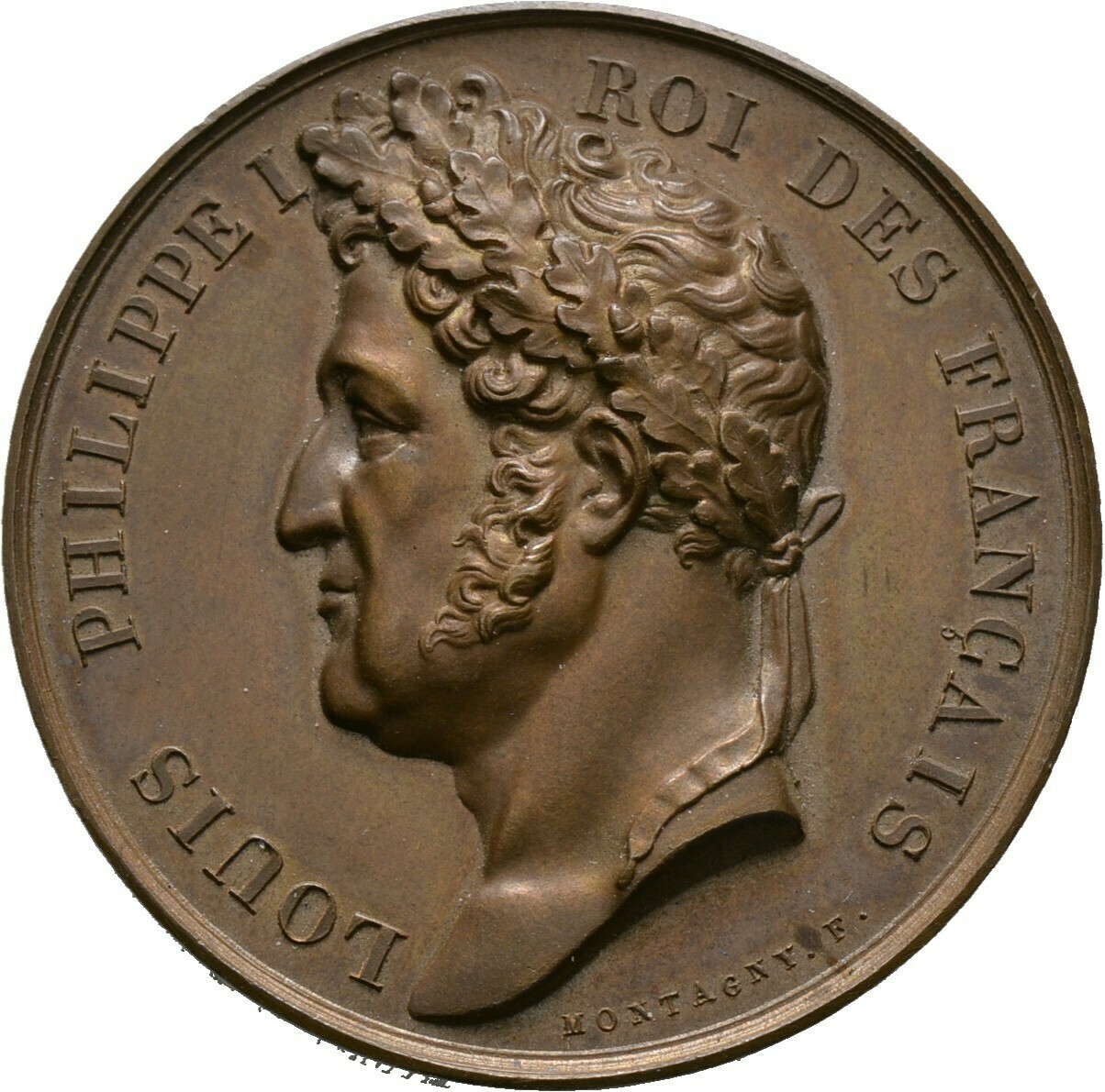 Bronzemedaille 1833 von Montagny, Louis Philippe, Frankreich