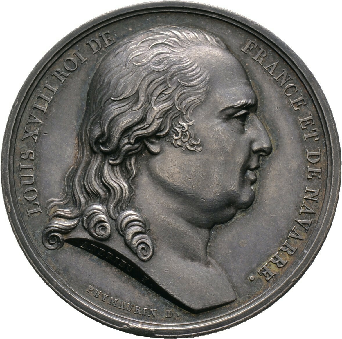 Silberne Prämienmedaille o.J. von Andrieu, Louis XVIII., Frankreich