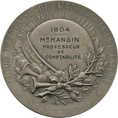 Mattierte, silberne Prämienmedaille o.J. (1904), 3. Republik, Frankreich