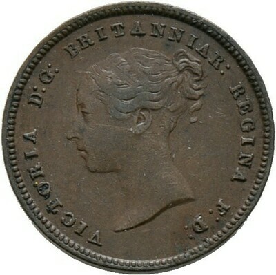 Cu-Half Farthing 1844, Victoria, Großbritannien