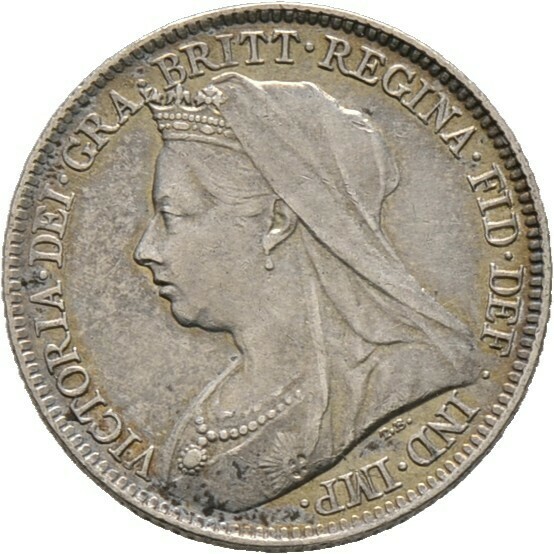 Sixpence 1896, Victoria, Großbritannien