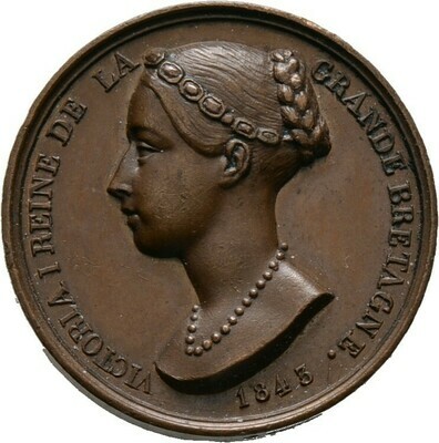 Kleine Bronzemedaille 1843 von Montagny, Victoria, Großbritannien