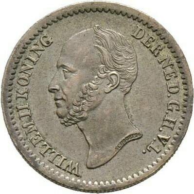 10 Cents 1849, Willem II., Niederlande, Königreich