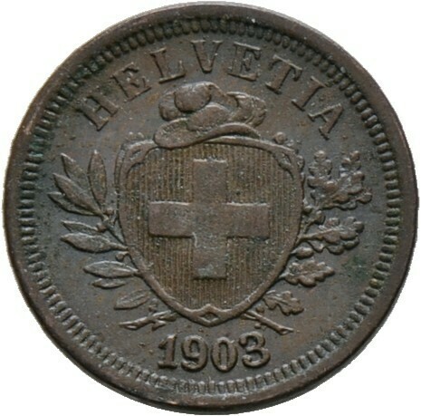1 Rappen 1903, Schweiz-Eidgenossenschaft​​