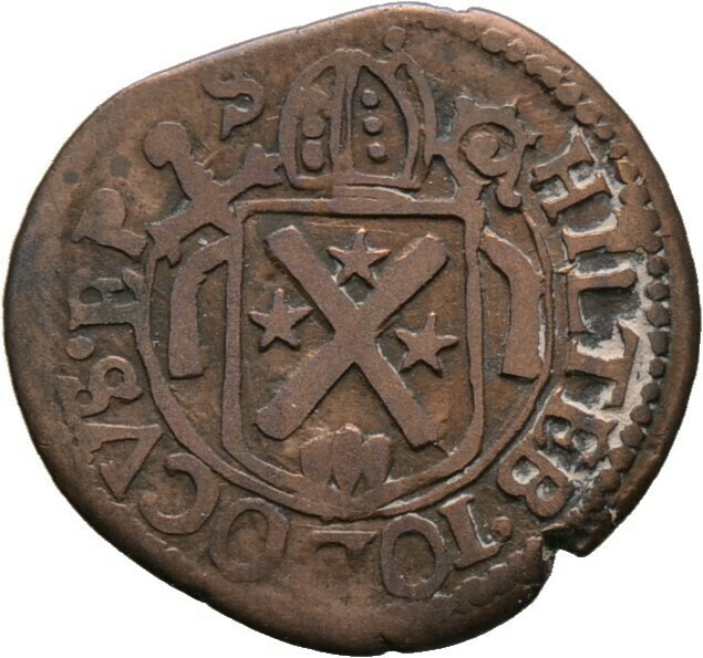 Bi-Halbbatzen 1627, Hildebrand Jost, Schweiz-Sitten, Bistum