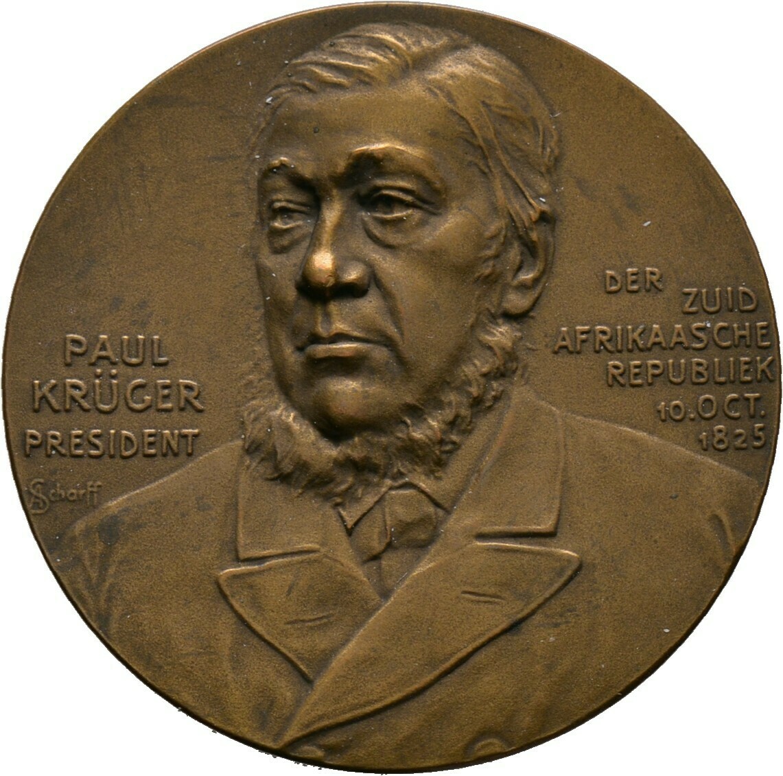 Bronzemedaille 1900 von A. Scharff, Republik, Südafrika