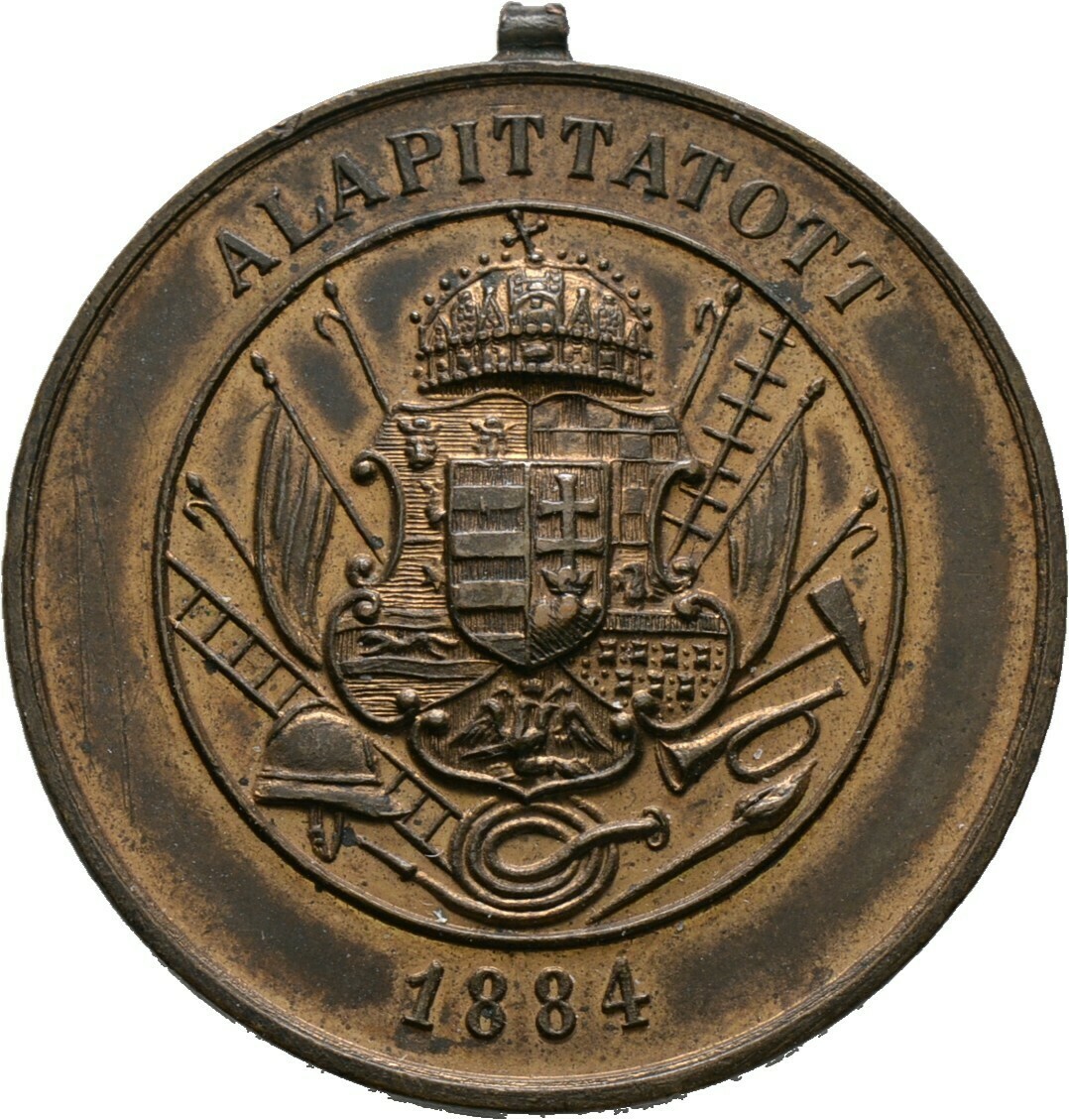 Tragbare, bronzene Prämienmedaille 1884, Franz Josef I., Ungarn