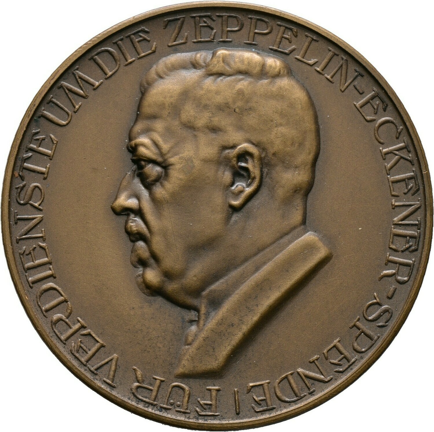 Bronzene Prämienmedaille o.J. (1924) von D. Fahrner, ​Luftfahrt​