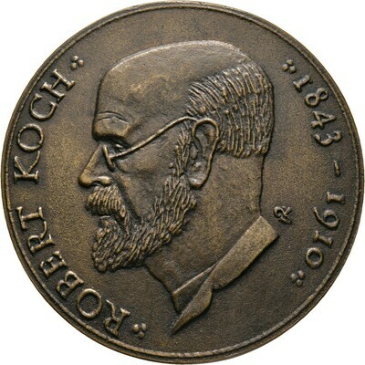 Bronzegussmedaille o.J. auf Robert Koch (1843-1910), Günzel, Wolfgang, Medailleure