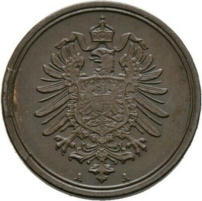 1 Pfennig 1874 A, Kleinmünzen, Deutsche Münzen ab 1871​