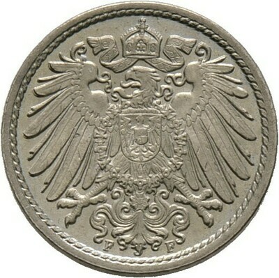 5 Pfennig 1896 F, Kleinmünzen, Deutsche Münzen ab 1871​