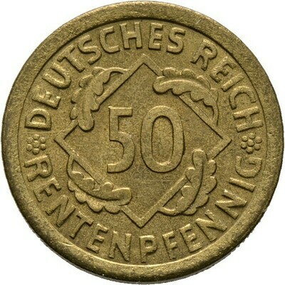 50 Rentenpfennig 1923, Weimarer Republik