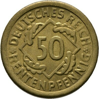 ​50 Rentenpfennig 1923, Weimarer Republik