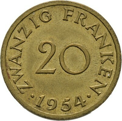 20 Franken 1954, Saarland