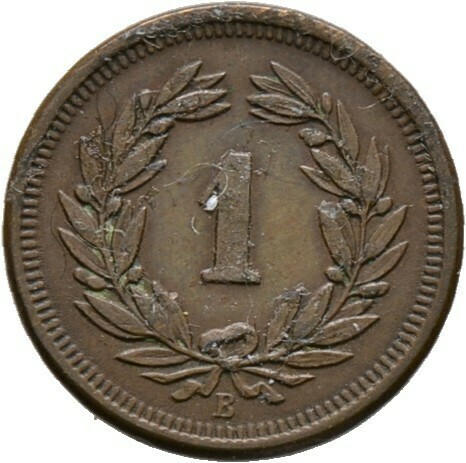 1 Rappen 1895, Schweiz-Eidgenossenschaft
