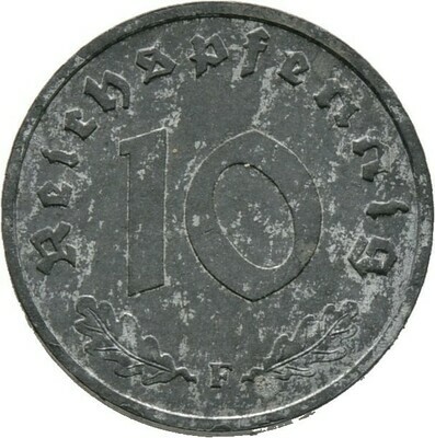 10 Reichspfennig 1945 F, Alliierte Besetzung