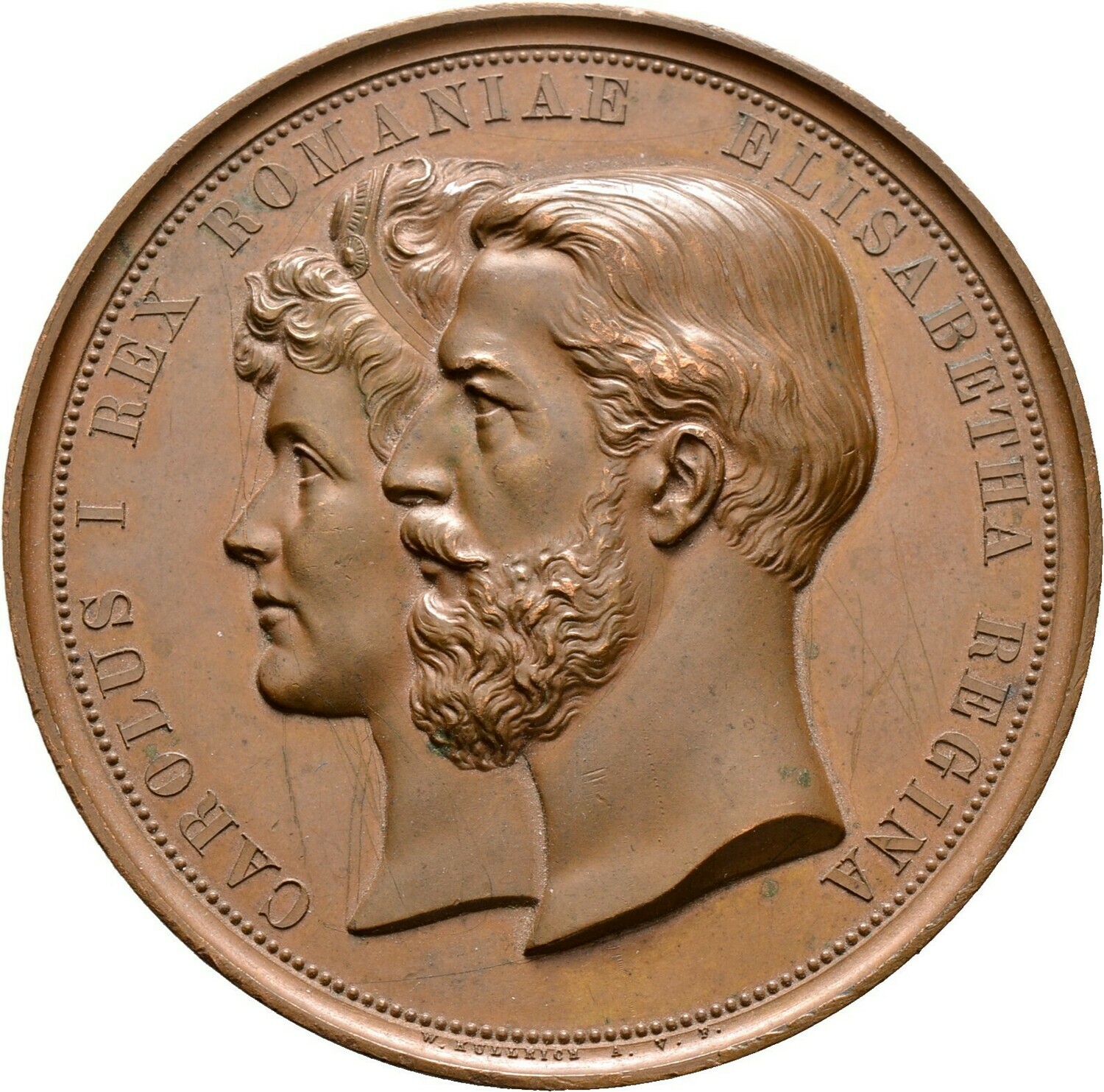 Bronzemedaille 1883, Carol I. von Hohenzollern-Sigmaringen 1866-1914, Rumänien