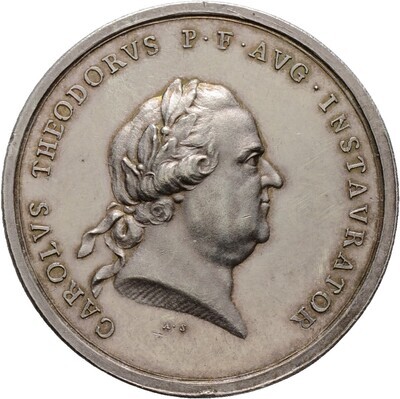 Silbermedaille 1786, Karl Theodor 1742-1799, Pflaz, Kurlinie