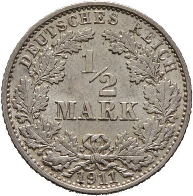 1/2 Mark 1911, Kleinmünzen