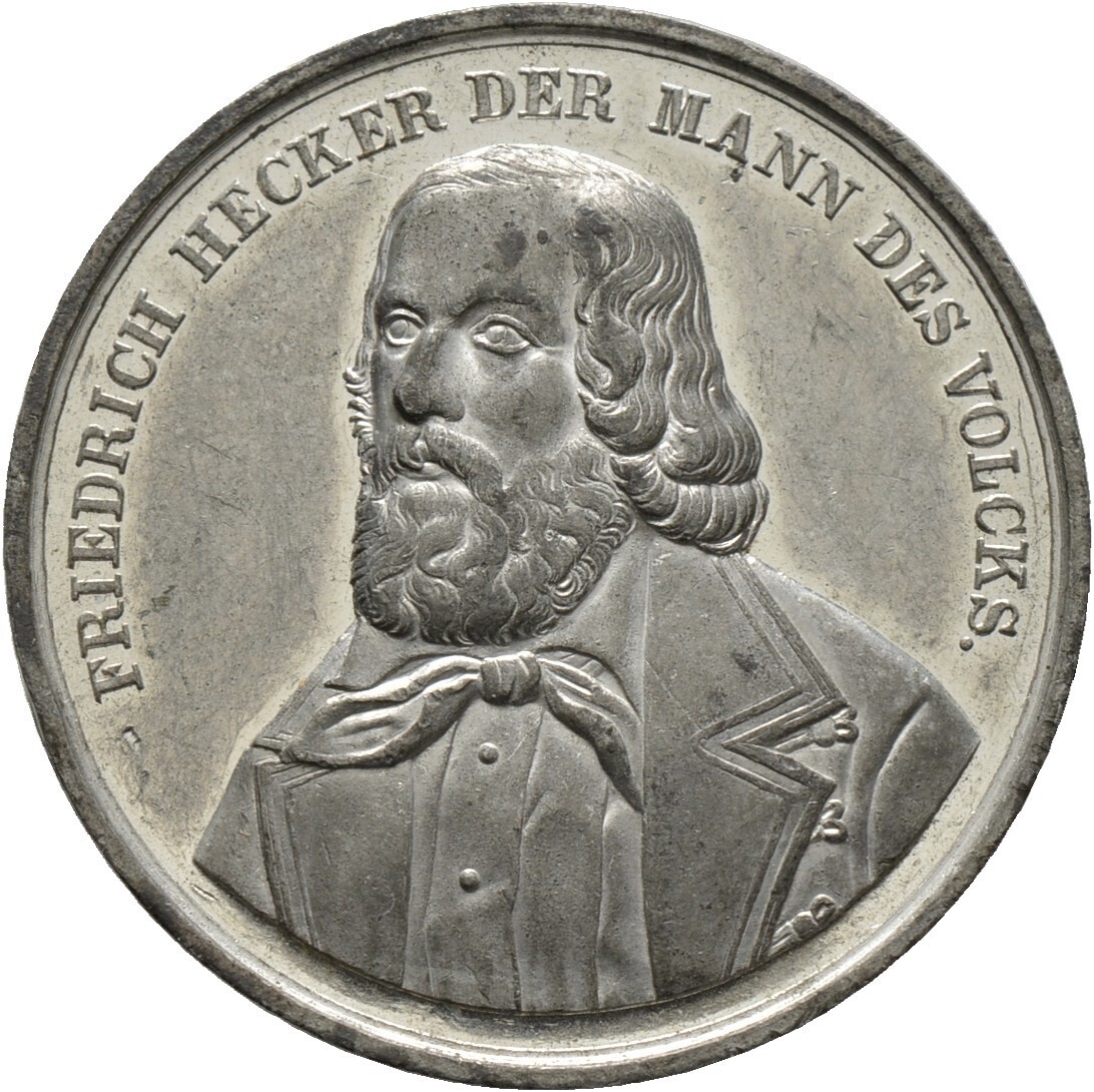 Zinnmedaille o.J., Leopold 1830-1852, Baden-Durlach