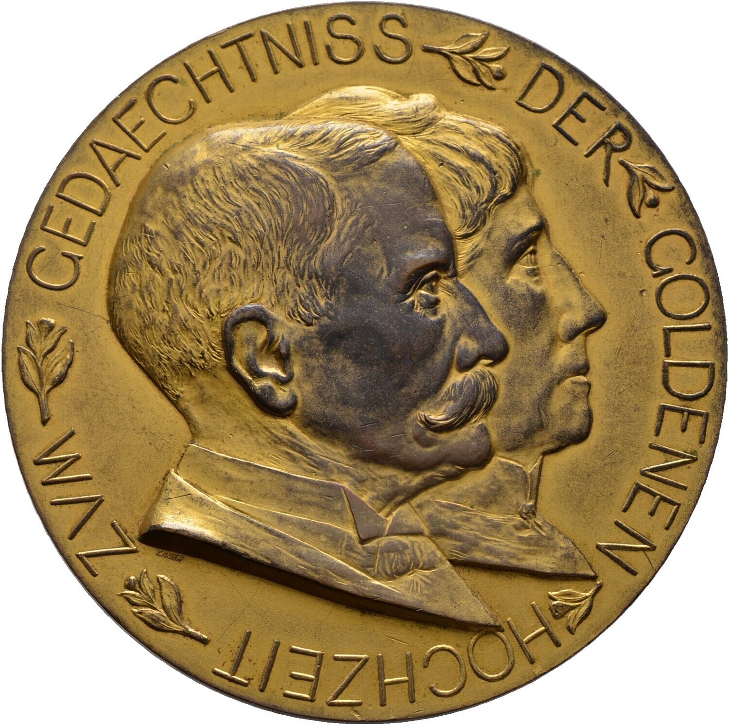 Vergoldete Bronzemedaille 1897, Chlodwig 1845-1901, Hohenlohe Schillingsfürst​​