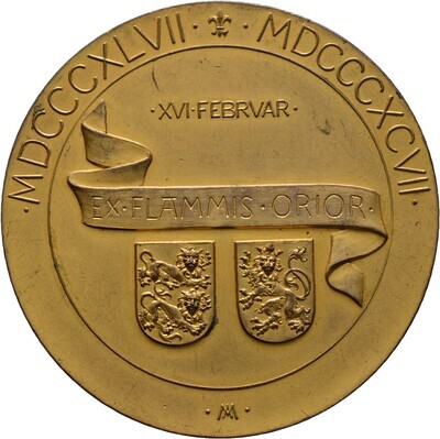 Vergoldete Bronzemedaille 1897, Chlodwig 1845-1901, Hohenlohe Schillingsfürst​​