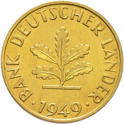 10 Pfennig 1949 F, ​Bank Deutscher Länder