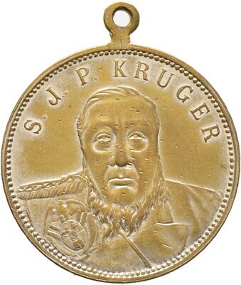 Tragbare, versilberte Messingmedaille o.J., Südafrika, Republik