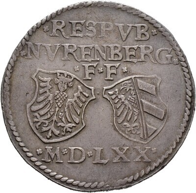 Reichsguldiner zu 60 Kreuzer 1570, Nürnberg, Stadt