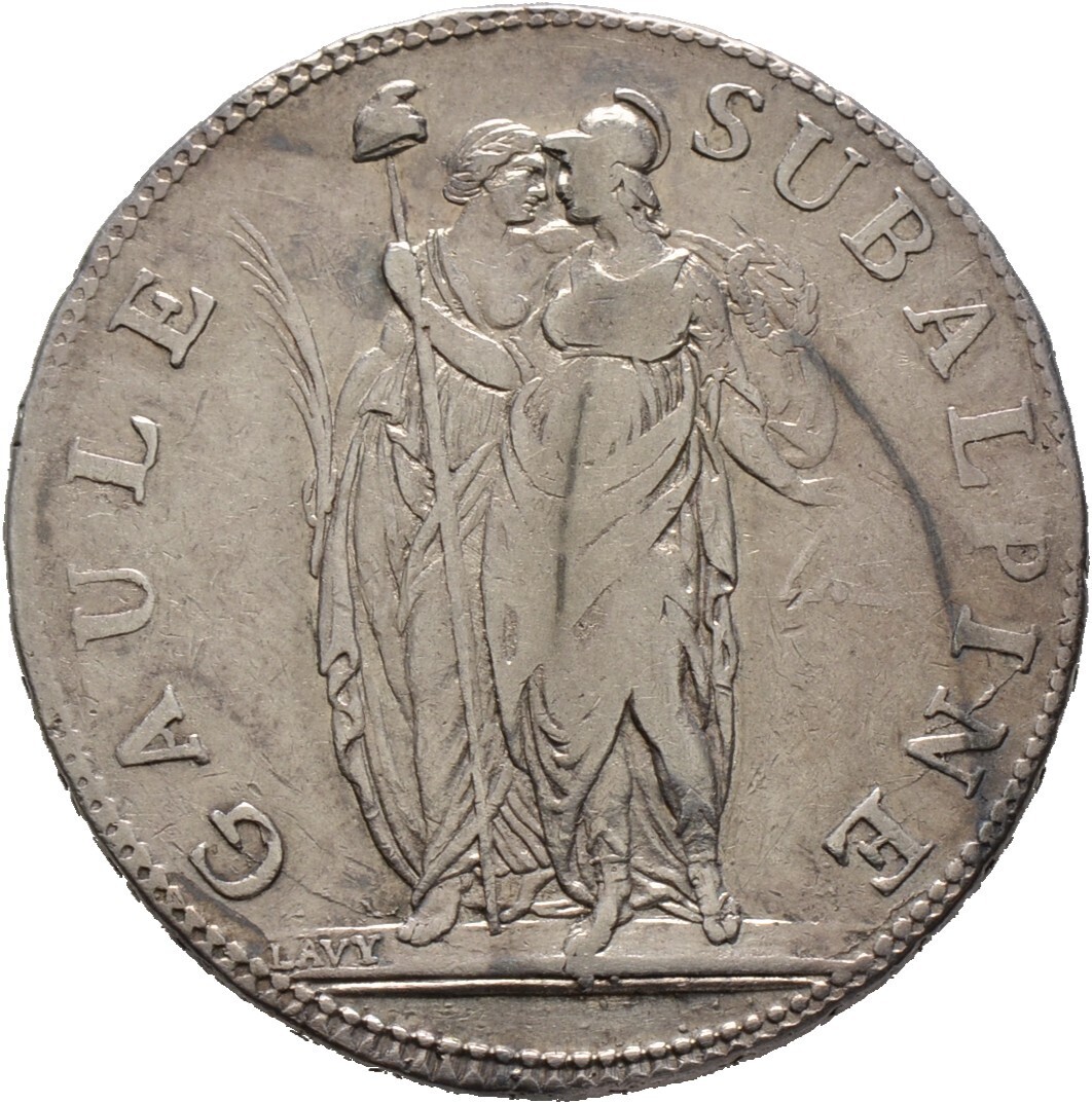 5 Francs L&#39;AN 10, Italien-Subalpine Republik (Piemont)