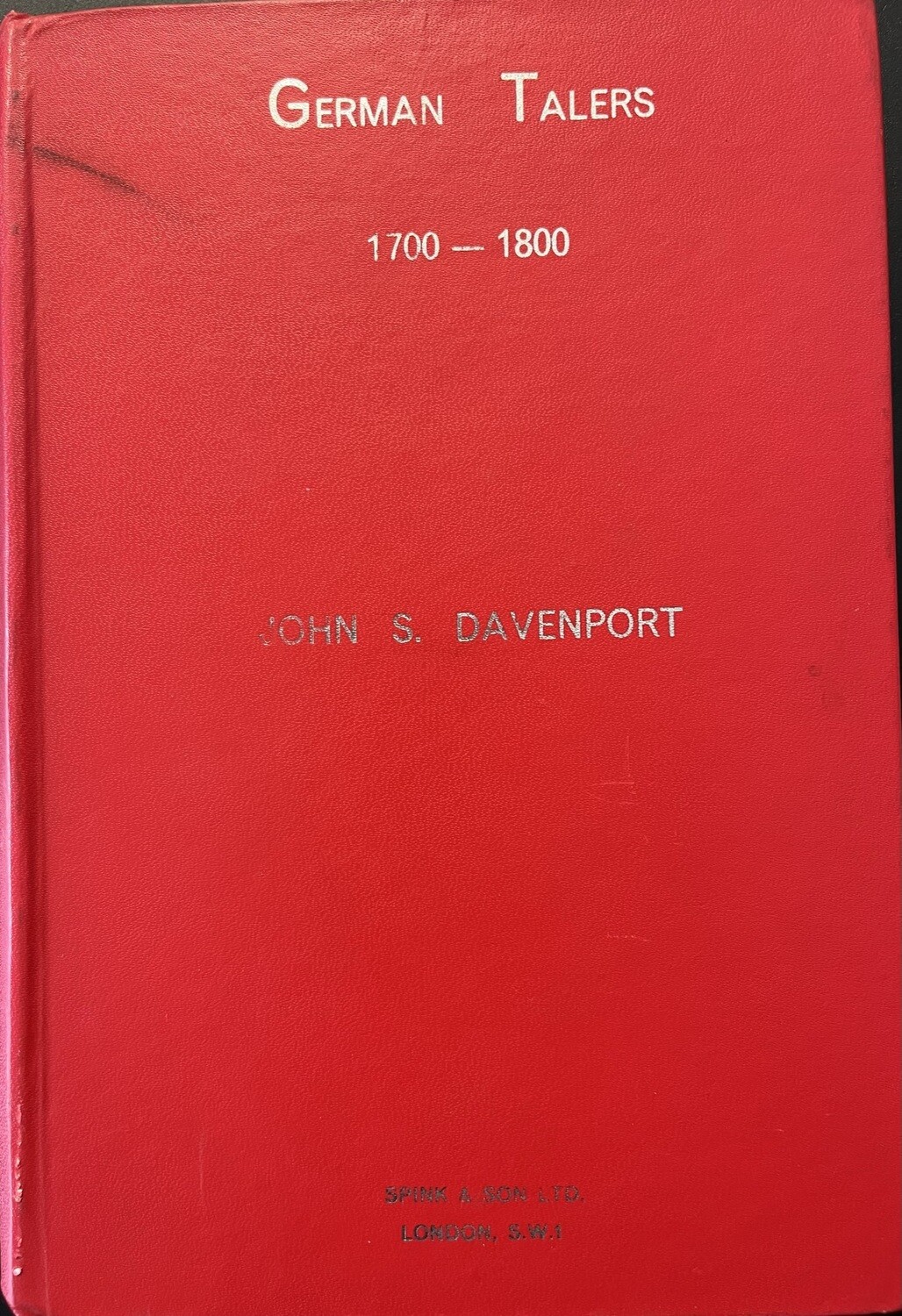 Davenport, John S. German Talers 1700-1800