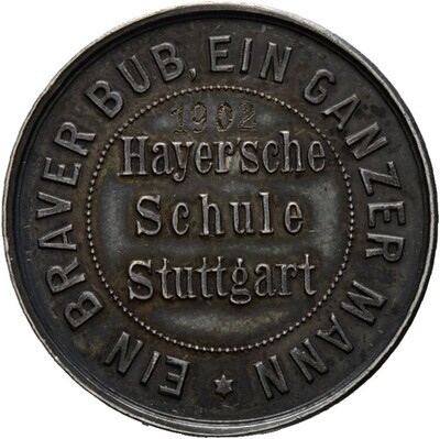 ​Silberne Schulprämienmedaille o.J. (1902), Stuttgart, Stadt