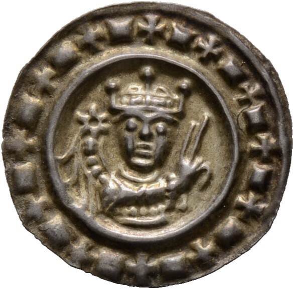 Brakteat um 1235, ​Friedrich II., Ulm, königliche Münzstätte