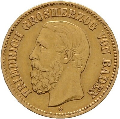 5 Mark 1877 G, Friedrich I., Baden