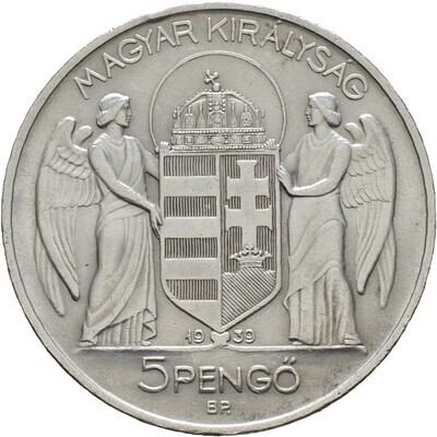 ​5 Pengö 1939, Ungarn, Republik
