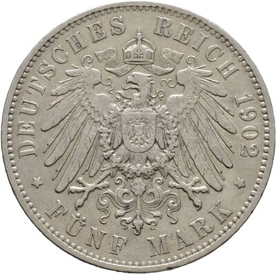 5 Mark 1902 E, Albert, Sachsen