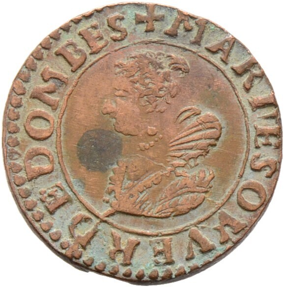 Cu-Double Tournois 1623, ​Marie, Frankreich-Dombes