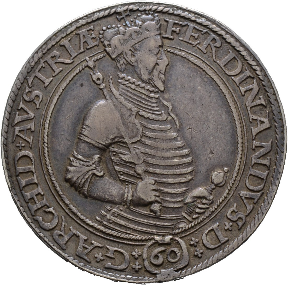 Guldentaler zu 60 Kreuzer o.J., ​Erzherzog Ferdinand, Haus Habsburg
